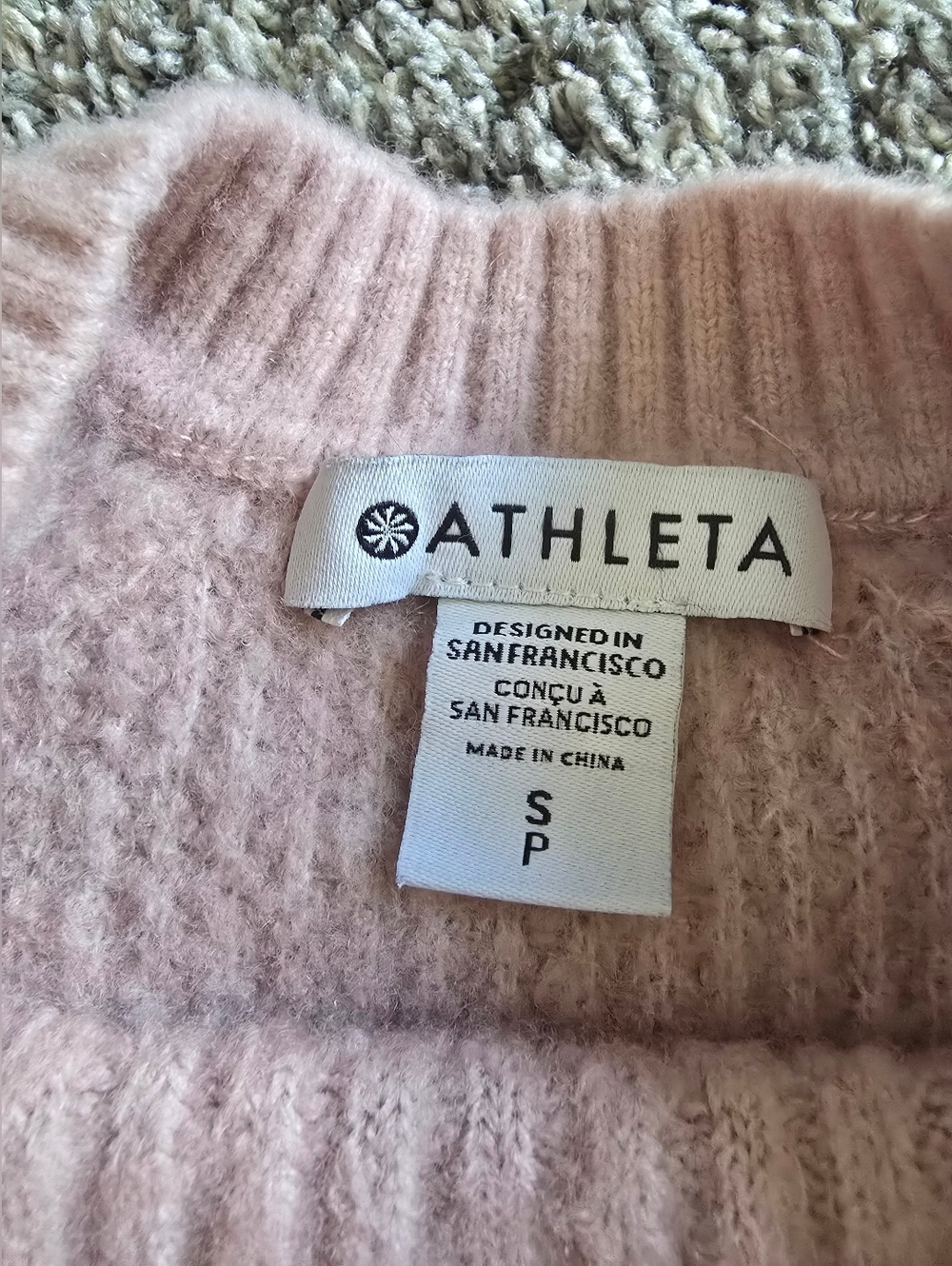 Athleta Layover Crew Sweater Orchid Pink Wool Womens Size Small - Picture 5 of 11